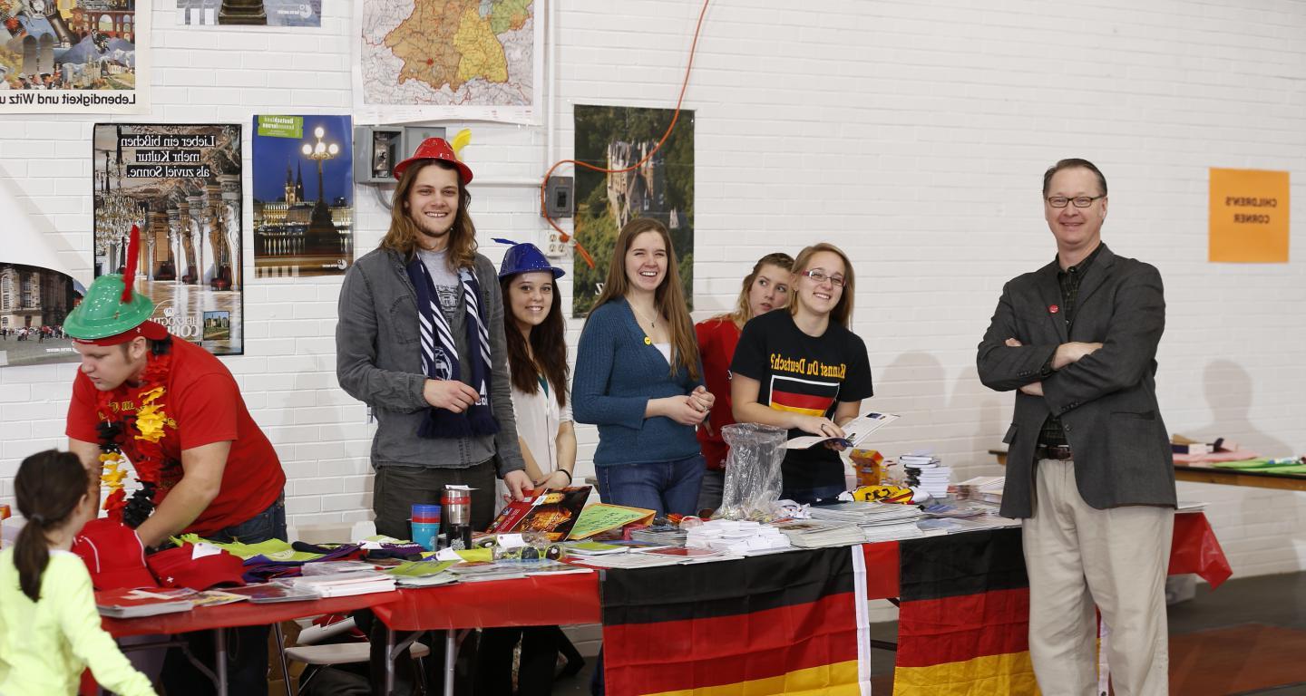 Student members of the German Club at North Central College.